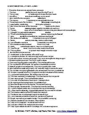 Bài tập Chuyên đề Exercises of relative clauses